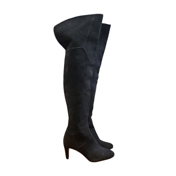 Vince Camuto Armaceli Over The Knee Heeled Boot Suede Black Verona Size 36 US 6 - Picture 3 of 11